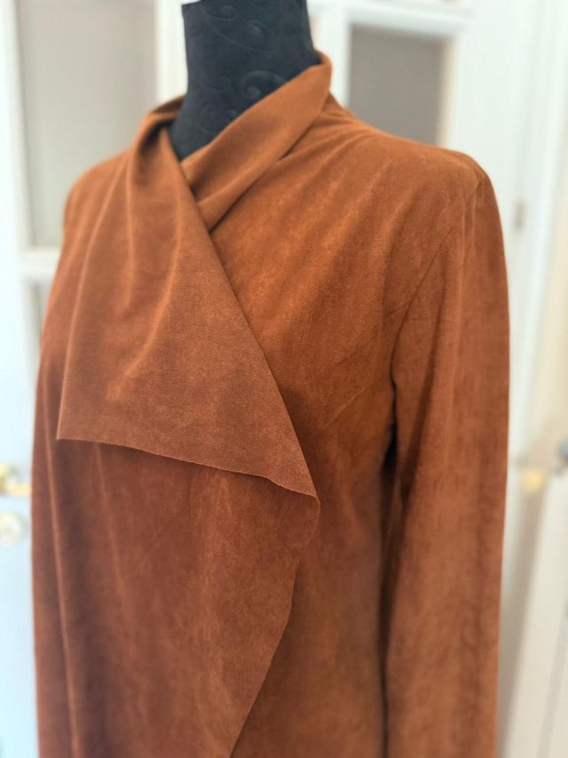 Giacca morbida camoscio con frange