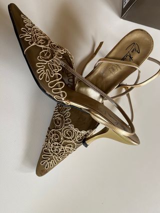 Zapatos Gianni Kavanagh Dorados Trenzados