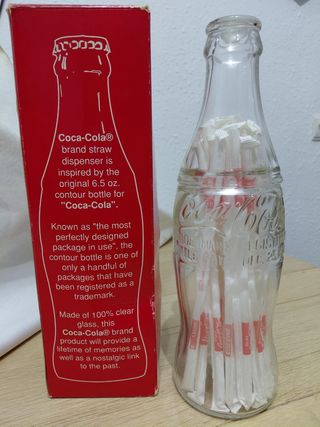 Dispenser di cannucce per bottiglie di vetro Coca-Cola