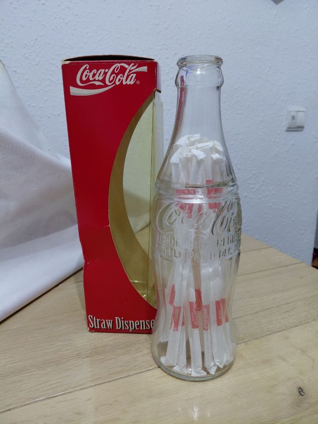 Dispenser di cannucce per bottiglie di vetro Coca-Cola