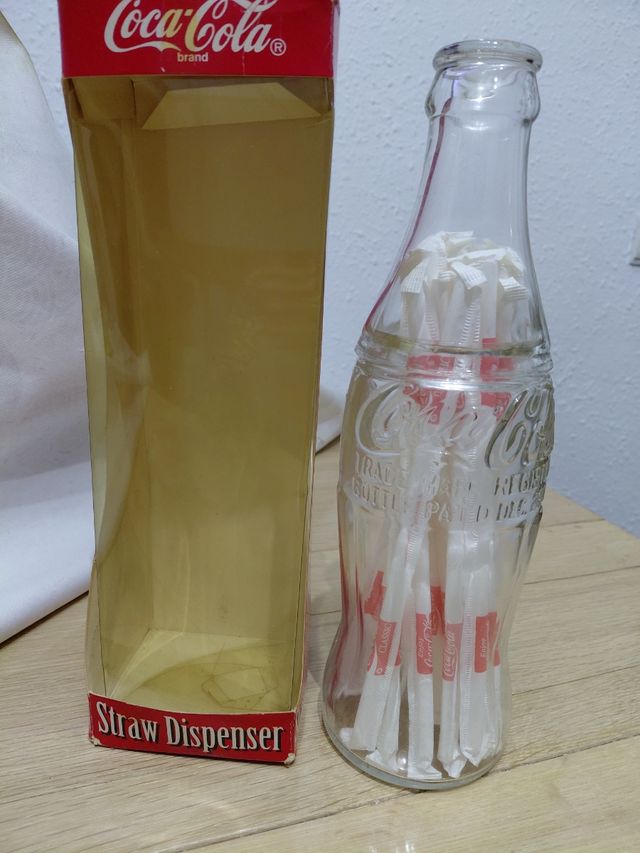 Dispenser di cannucce per bottiglie di vetro Coca-Cola