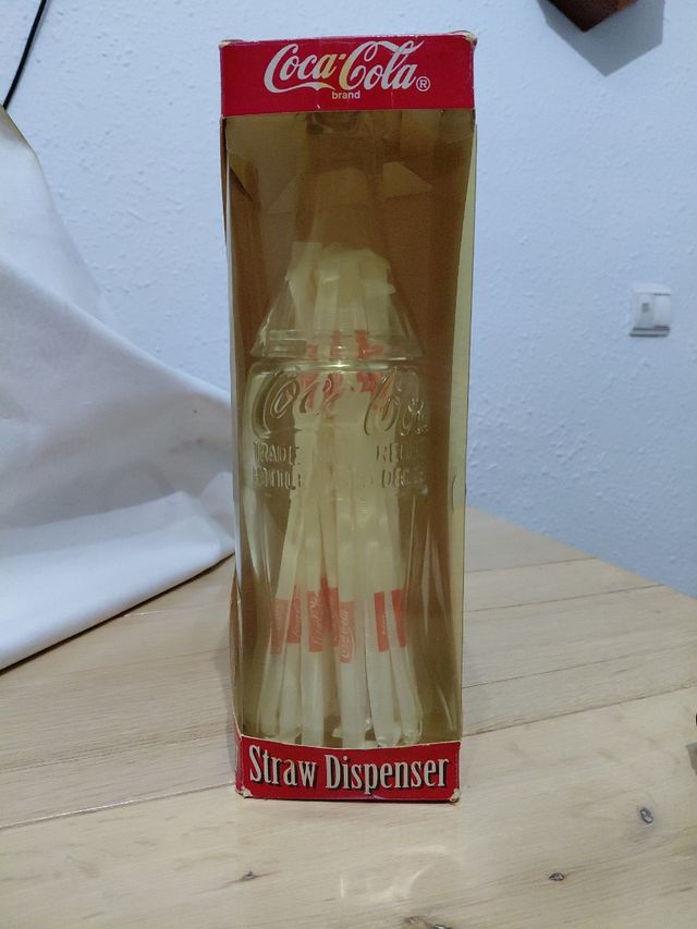 Dispenser di cannucce per bottiglie di vetro Coca-Cola