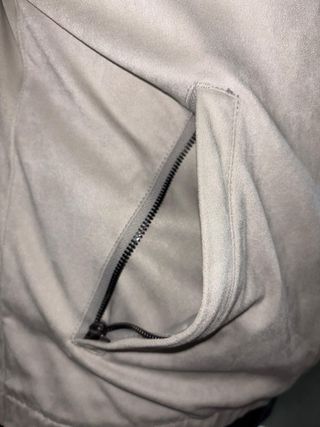 Chaqueta Zara Hombre Ante Gris Talla L
