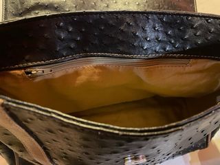 Bolso piel negro y marrón