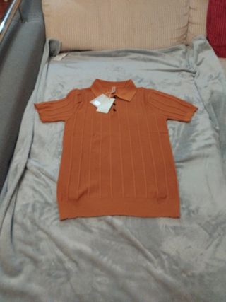 Suéter de punto naranja