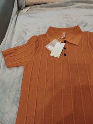 Suéter de punto naranja