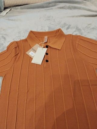 Suéter de punto naranja