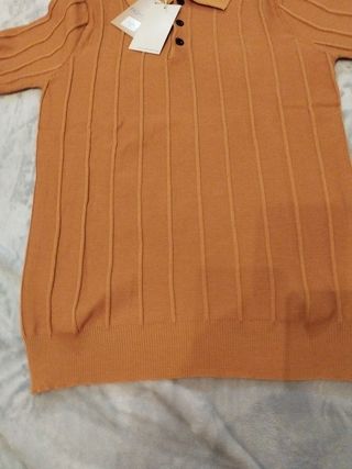 Suéter de punto naranja