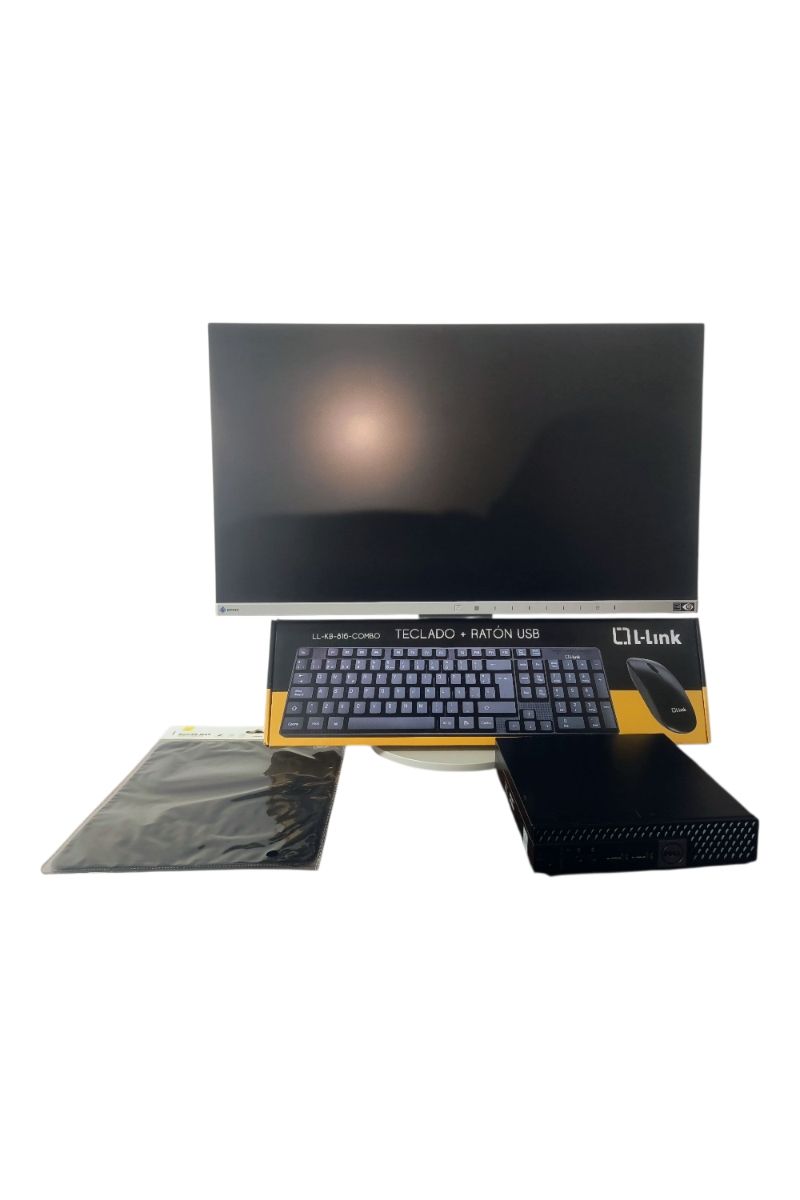 Pack Completo Ofimática: Monitor, Teclado, Ratón y
