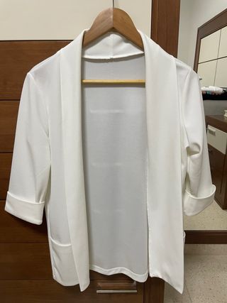 Chaqueta de vestir blanca talla única
