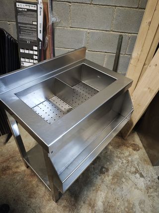 Mesa coctelera industrial acero inoxidable