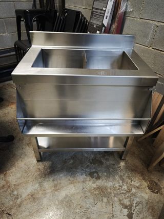 Mesa coctelera industrial acero inoxidable