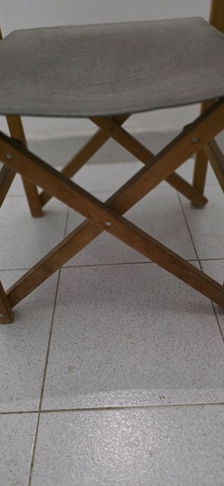 Silla plegable madera y tela