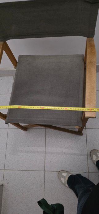 Silla plegable madera y tela