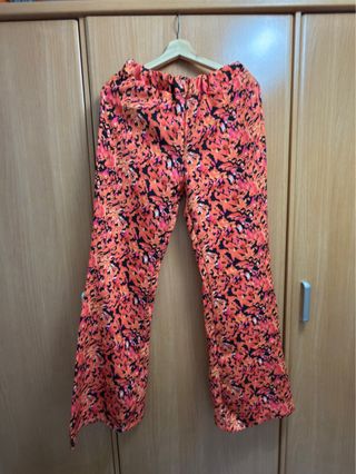 Traje pantalón estampado naranja