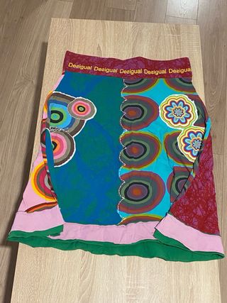 Falda Desigual Talla L Multicolor