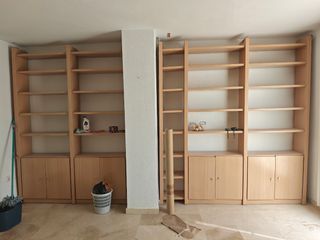 Librería modular con armarios