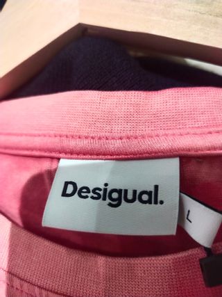 Camiseta Desigual hombre tie-dye rosa