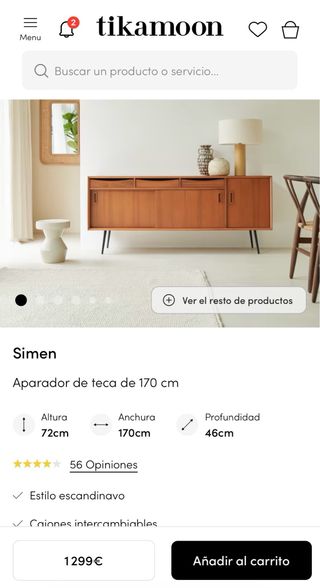 Credenza Midcentury in legno di teak