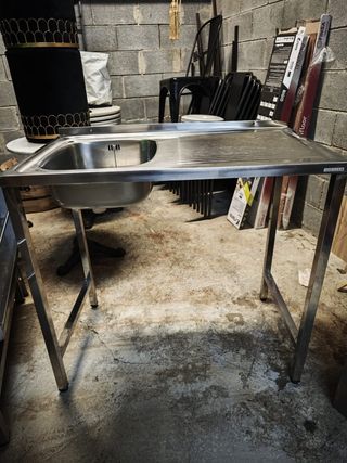 Fregadero industrial inoxidable