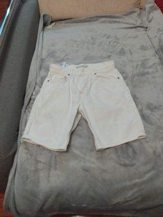 Pantalón corto vaquero blanco