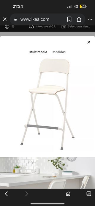 2 Sillas Cocina Plegables Ikea Beige