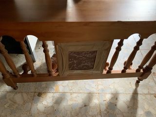 Perchero madera pino con azulejo, estantería