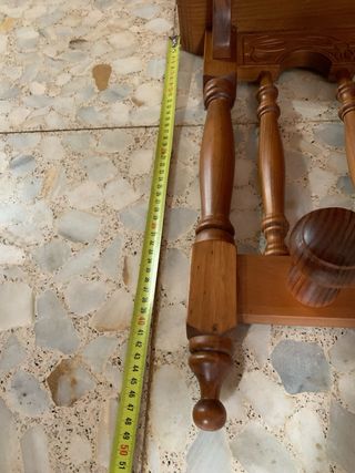 Perchero madera pino con azulejo, estantería