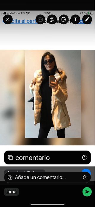 Chaquetón reversible crudo 
