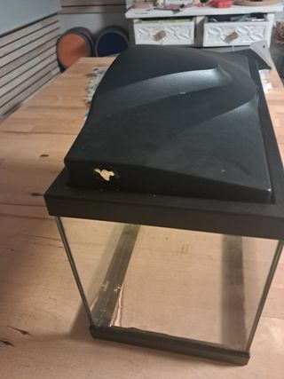 Acuario 15L Negro y Transparente