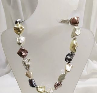 Collana pietre irregolari donna 3 colori