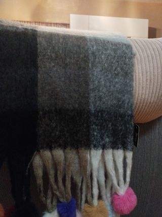 Pashmina de lana a cuadros