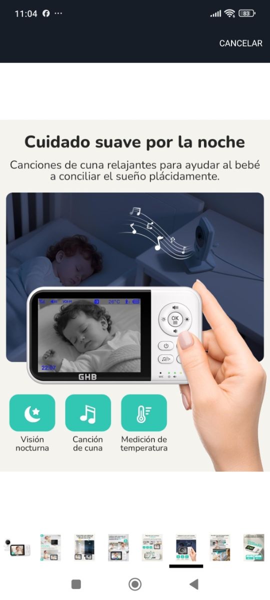 Vigilabebés GH8 Monitor Bebé MC632B