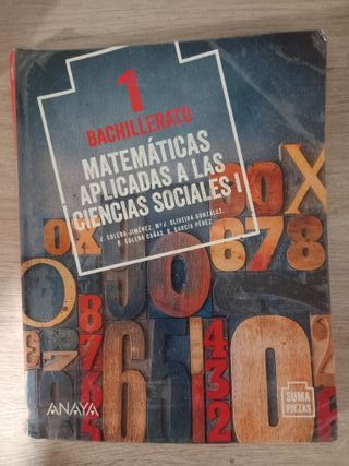 Libro matemáticas 1 bachillerato Anaya