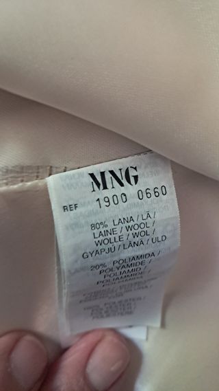 Abrigo Mango Beige Talla XL