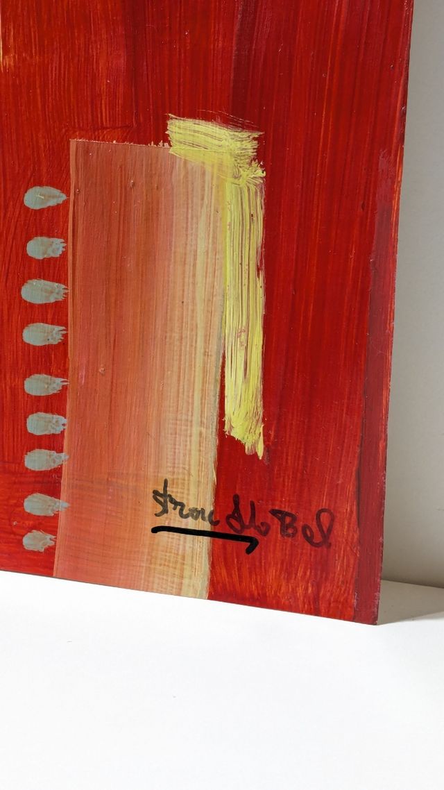 Llopis Beltrá pintura abstracta firmada 50x61