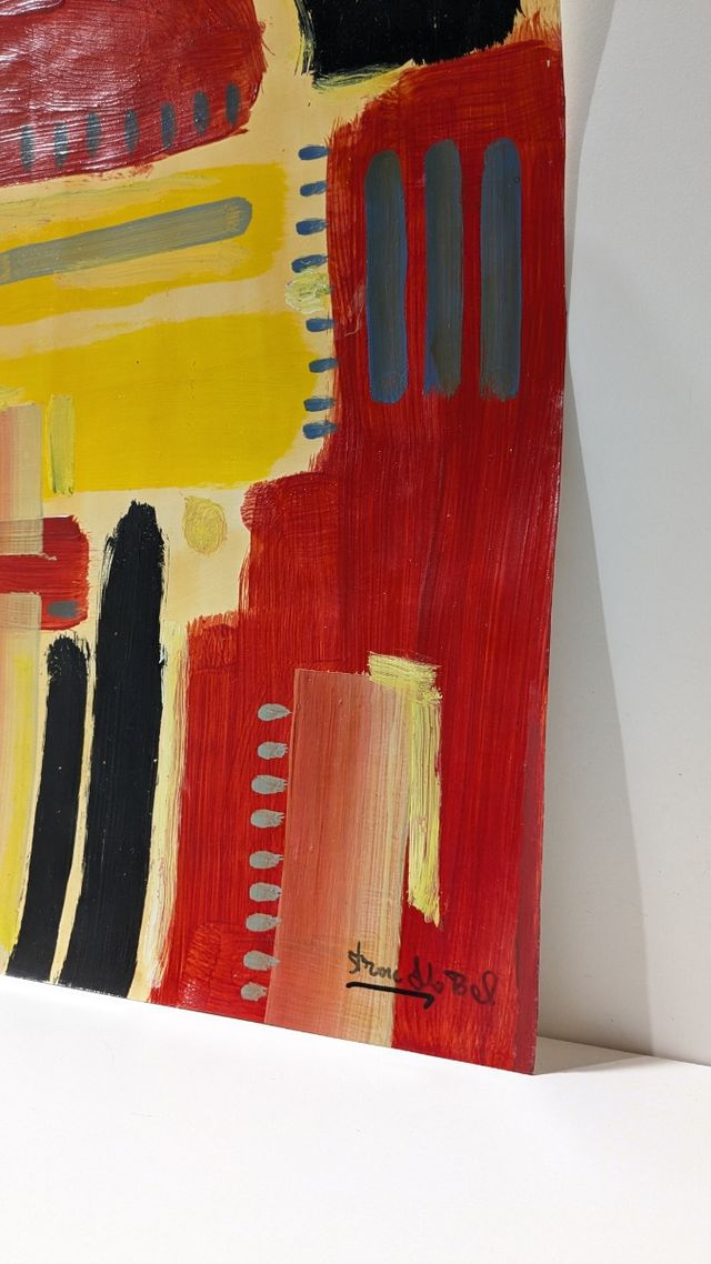 Llopis Beltrá pintura abstracta firmada 50x61