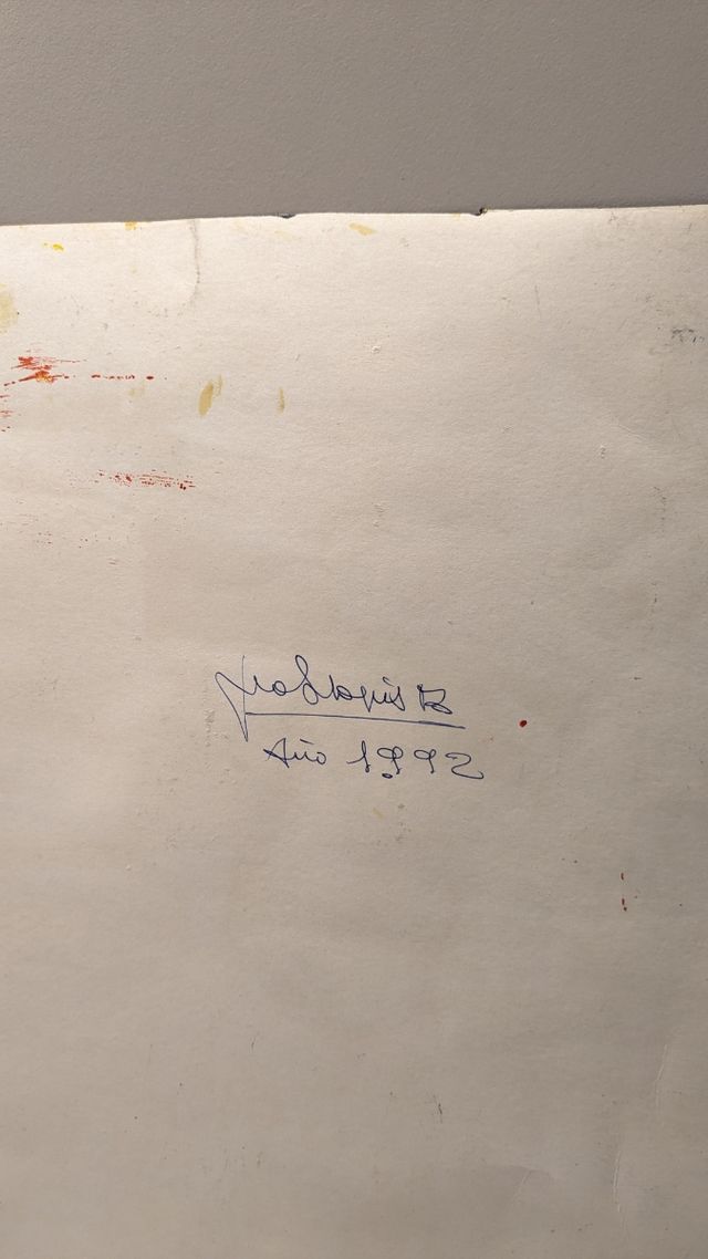 Llopis Beltrá pintura abstracta firmada 50x61