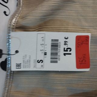 Camisa dorada/plateada mujer talla S