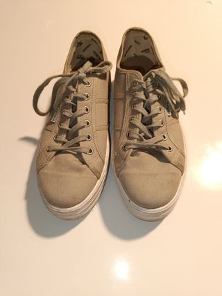 Bambas Victoria mujer plataforma color visón/gris 