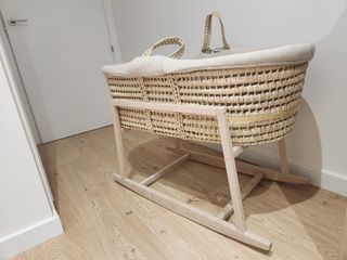 Cesta cuco bebé mimbre y patas