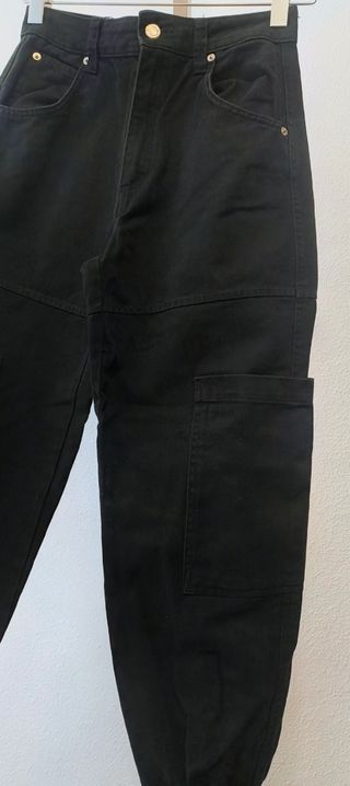 Pantalón jogger negro mujer