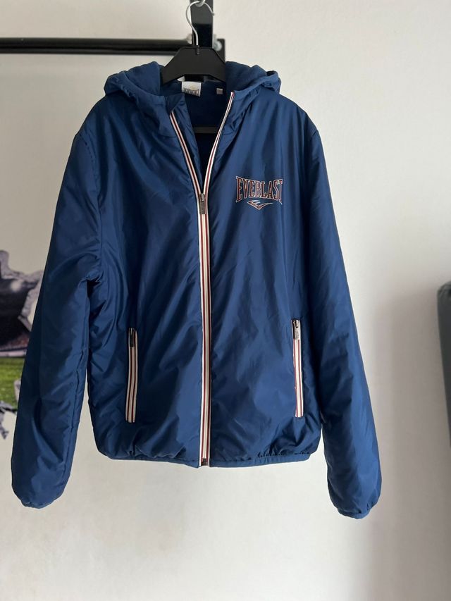 Giacca Everlast blu con cappuccio