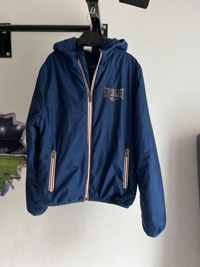 Giacca Everlast blu con cappuccio