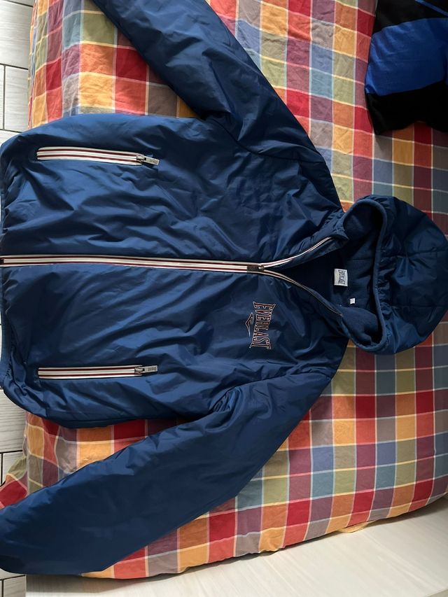 Giacca Everlast blu con cappuccio