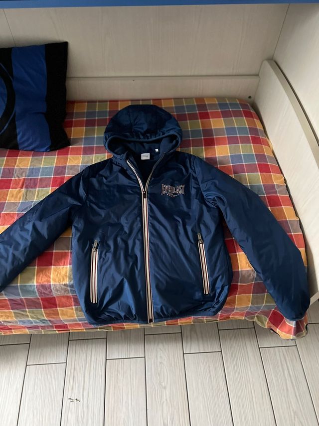 Giacca Everlast blu con cappuccio