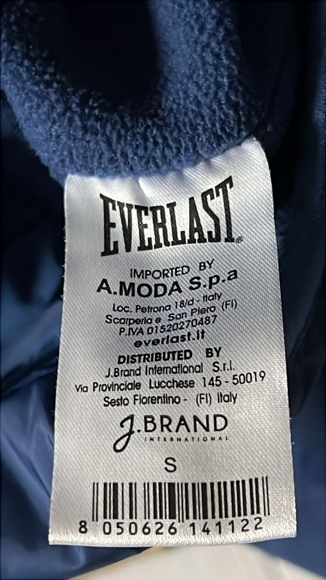 Giacca Everlast blu con cappuccio