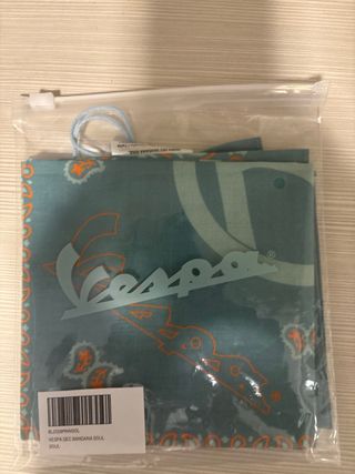 Bandana Vespa Arancione e Verde Acqua