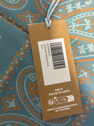 Bandana Vespa Arancione e Verde Acqua