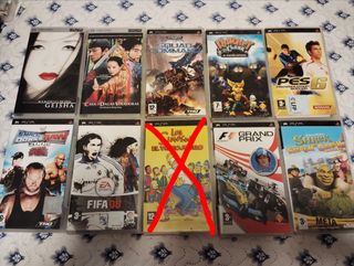 Lote Videojuegos y películas PSP 